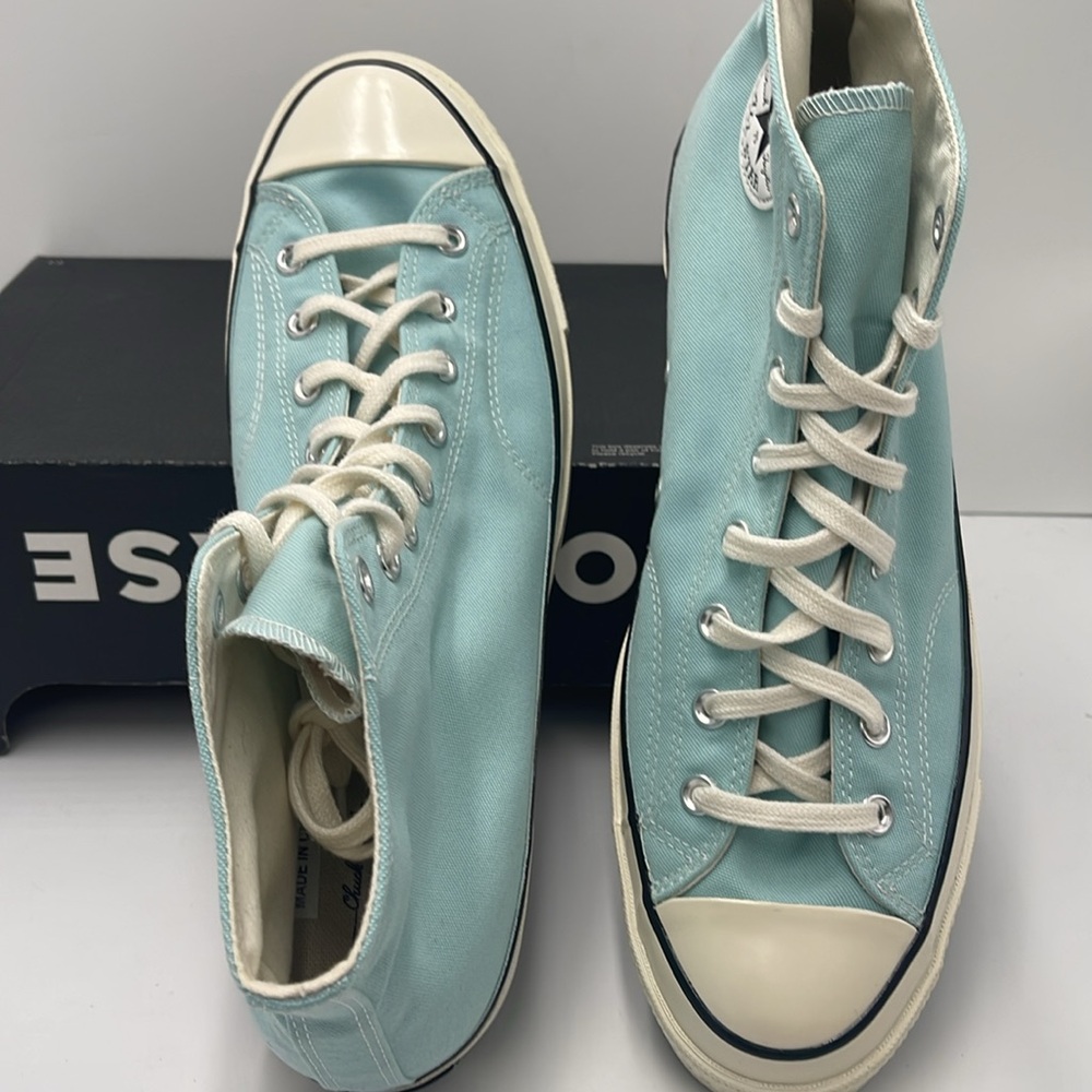Converse Men’s High-Top Sneakers in Aqua A00621C CHUCK 70 HI SOFT JUNIPER/EGRET - Picture 12 of 16